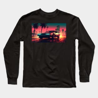 Neon Overdrive - Vaporwave aesthetic Long Sleeve T-Shirt